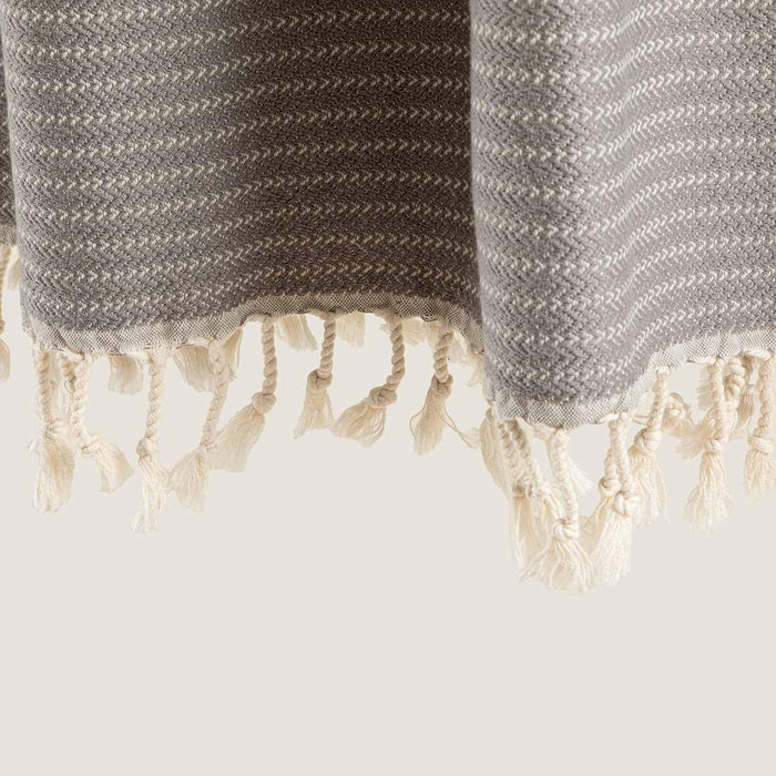 Arcan Cotton Peshtemal Beach Towel Grey