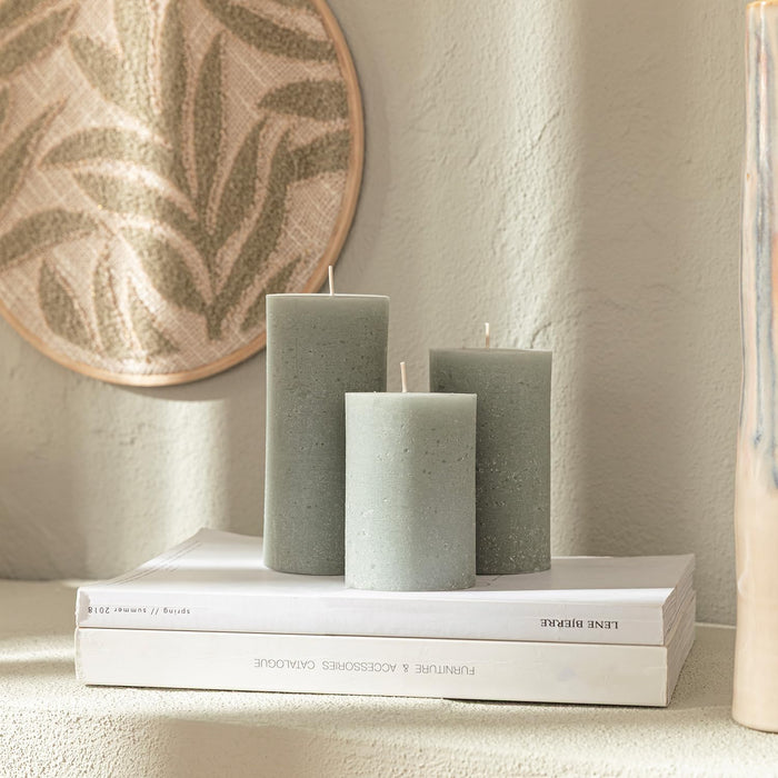 Glacier Pillar Candle 2.75x5.5 inch Green