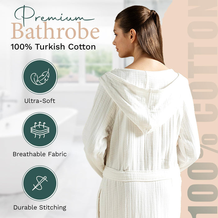 Armin Unisex Terry Cloth Bathrobe Ecru