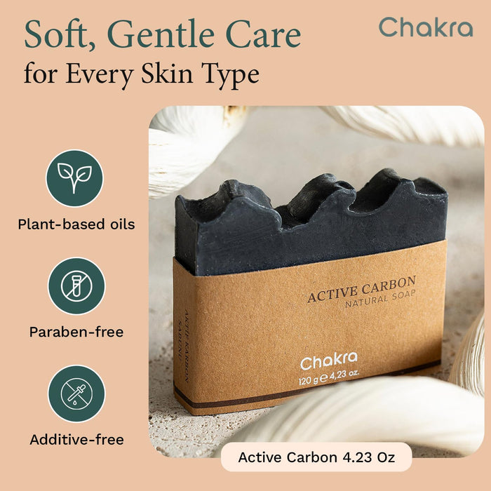 Natural Soap Bar 4.2 oz Active Carbon