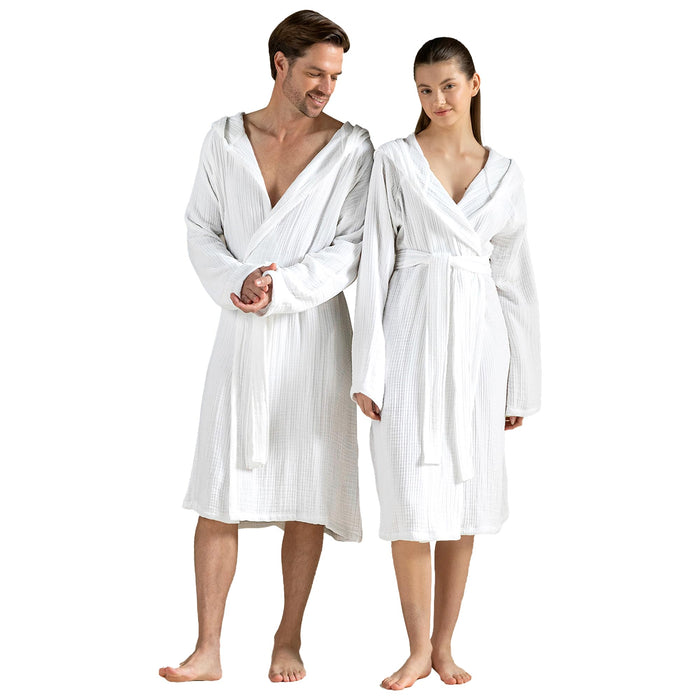 Armin Unisex Terry Cloth Bathrobe White