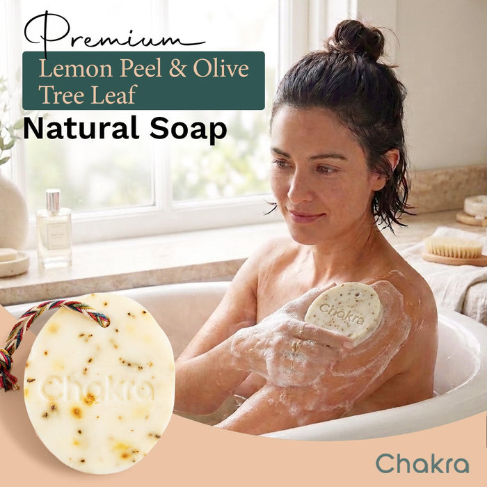 Natural Soap Bar 7.1 oz Lemon Peel / Olive Tree Leaf