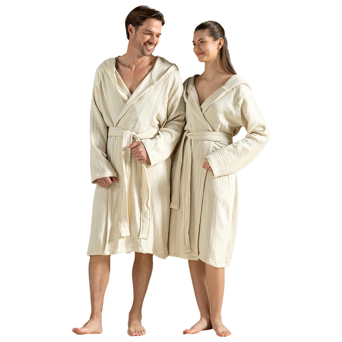 Armin Unisex Terry Cloth Bathrobe Soft Yellow