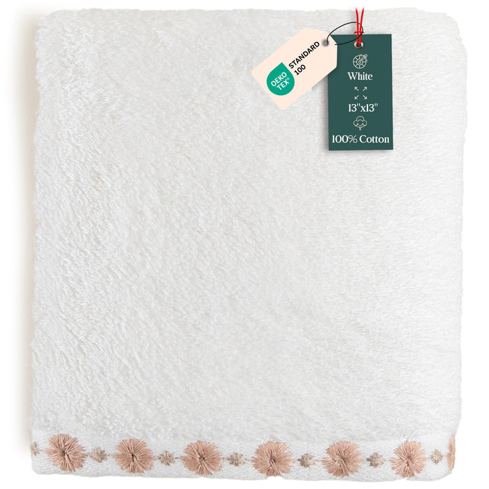 Florissa Washcloth 13x13 inch White