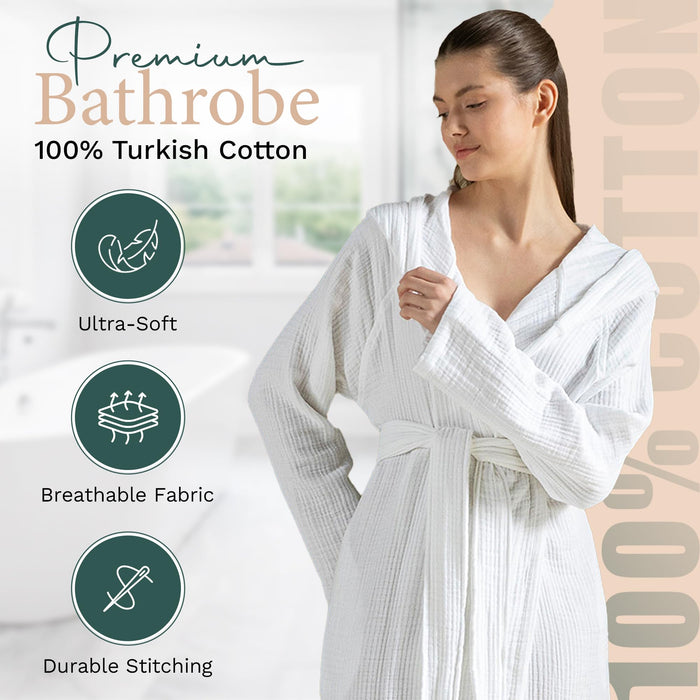 Armin Unisex Terry Cloth Bathrobe White