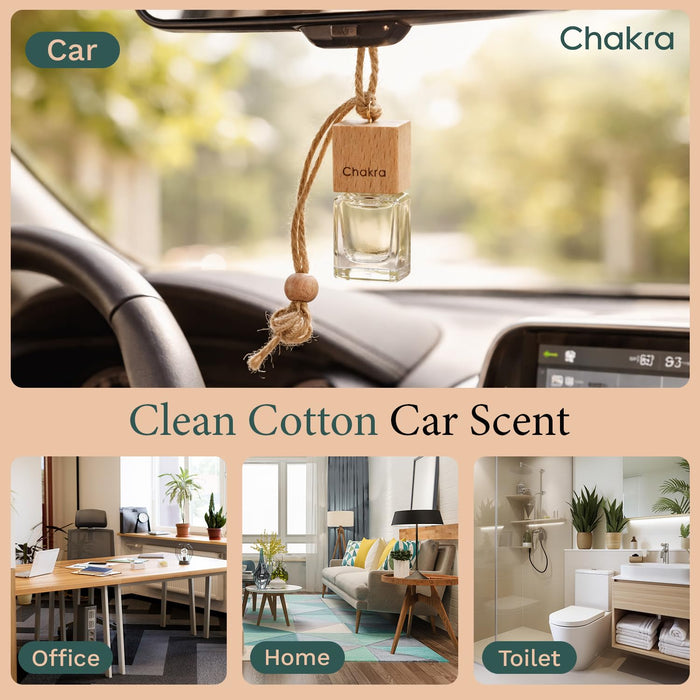 Car Air Freshener Hanging Diffuser 0.17 oz Clean Cotton