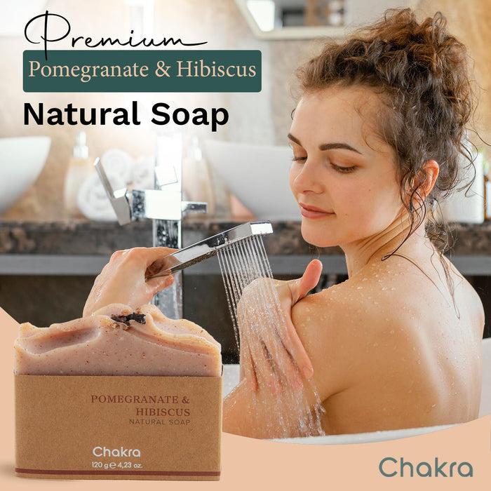 Natural Soap Bar 4.2 oz Pomegranate / Hibiscus