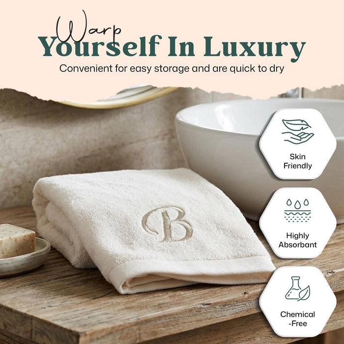 Solid Hand Towel 20x30 inch (B) Ecru