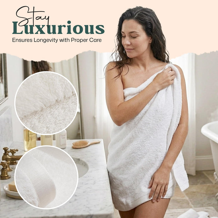 Floss Bath Towel 30x56 inch White