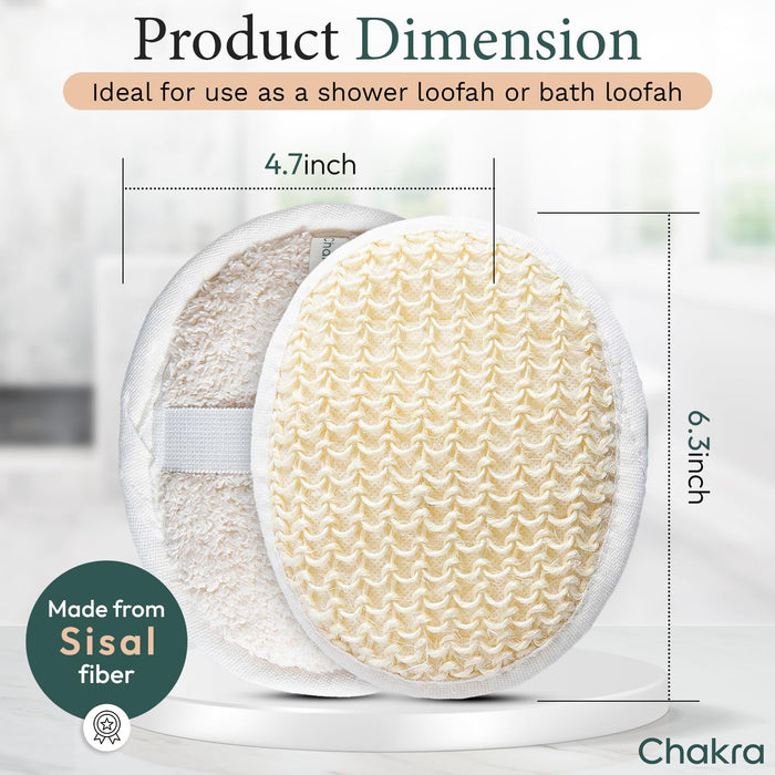 Sisal Exfoliating Loofah Pad Scrubber