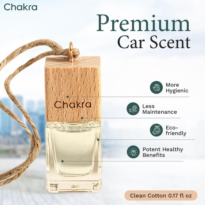 Car Air Freshener Hanging Diffuser 0.17 oz Clean Cotton