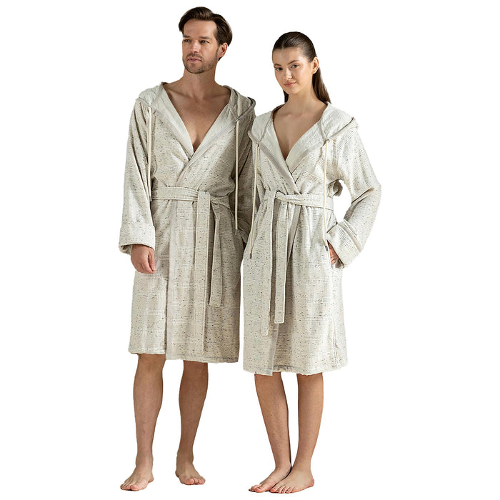 Debora Unisex Terry Cloth Bathrobe Ecru