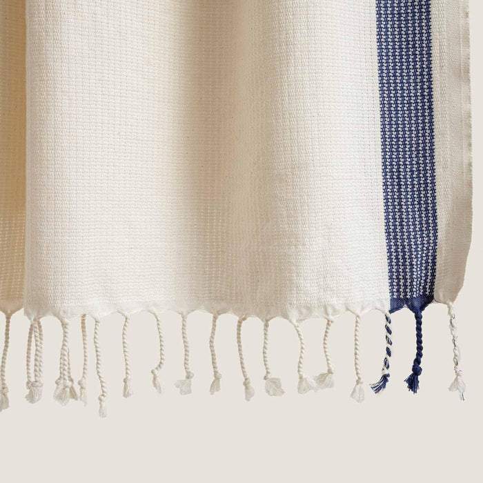 Amalfi Cotton Peshtemal Beach Towel Marine Blue