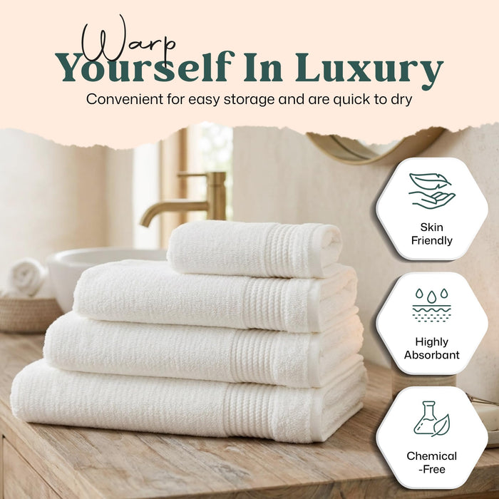 Eva Bath Towel 30x56 inch White