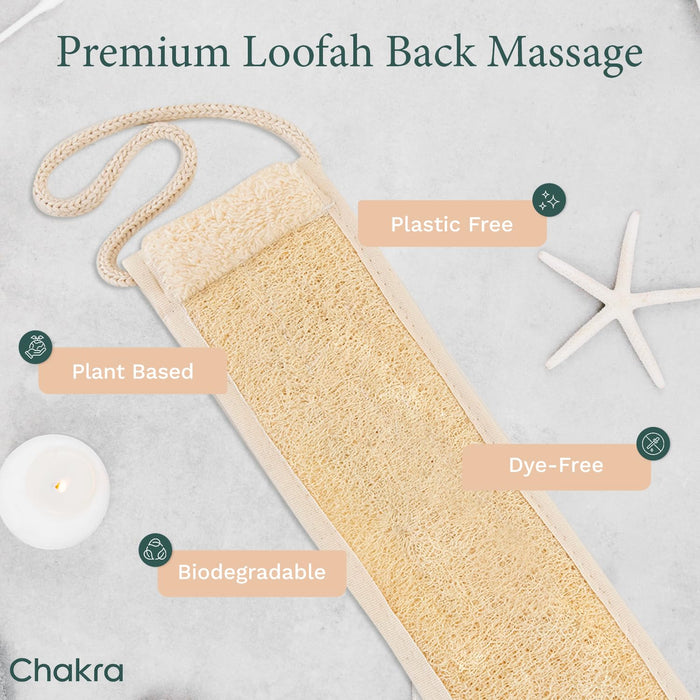 Loofah Exfoliating Back Scrubber Mitt