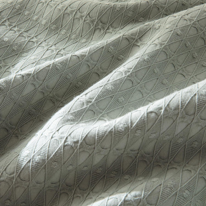 Igor Pique Coverlet Double Size 79x87 inch Smoke Green