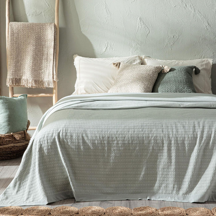 Igor Pique Coverlet Double Size 79x87 inch Smoke Green