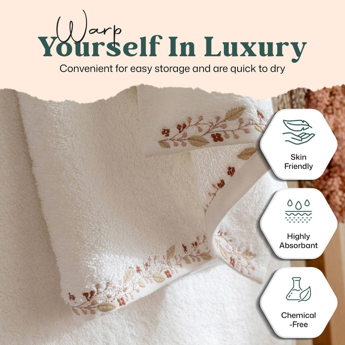 Bloom Hand Towel 20x30 inch White