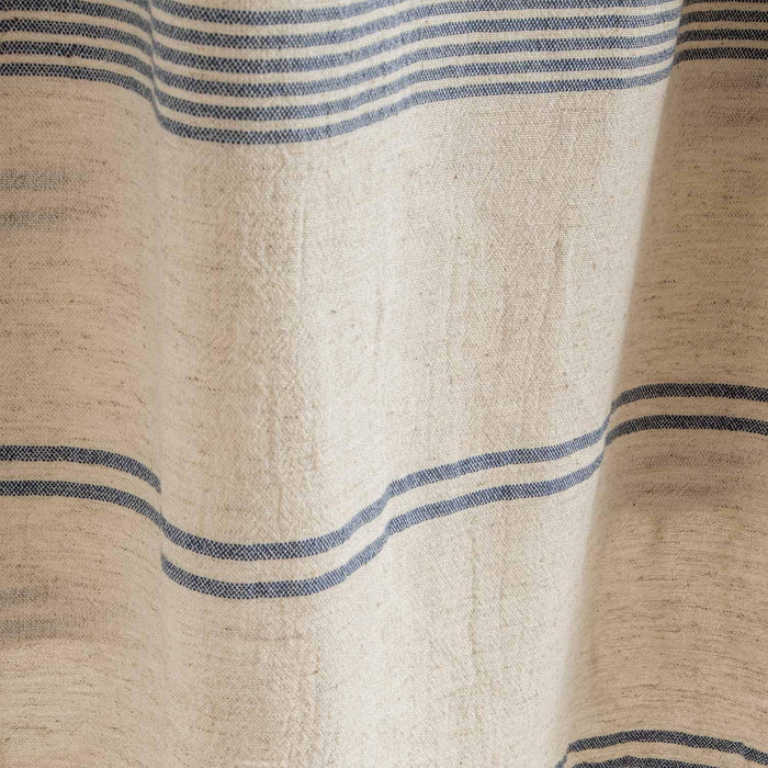 Venice Cotton Peshtemal Beach Towel Ecru / Blue