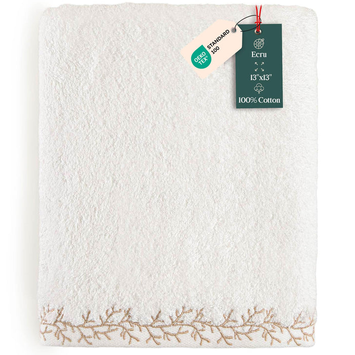 Coralle Washcloth 13x13 inch Ecru