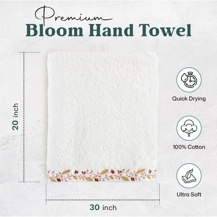 Bloom Hand Towel 20x30 inch White