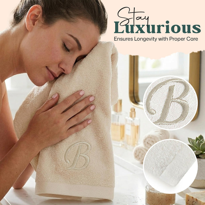 Solid Hand Towel 20x30 inch (B) Ecru