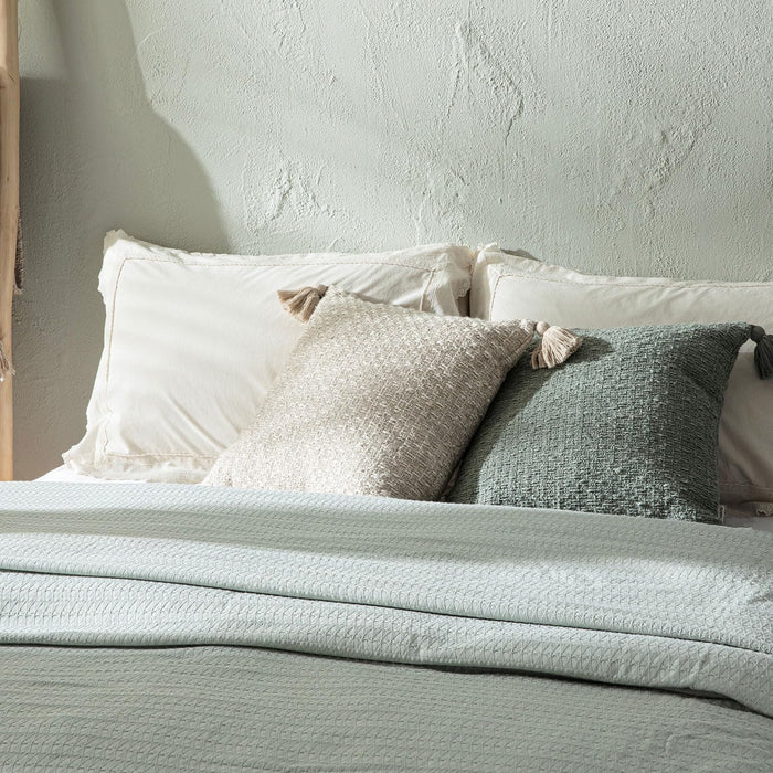 Igor Pique Coverlet Double Size 79x87 inch Smoke Green