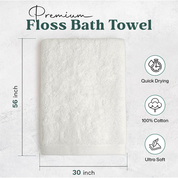 Floss Bath Towel 30x56 inch Ecru