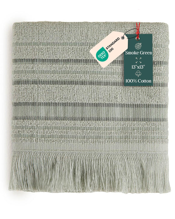 Derin Washcloth 13x13 inch Smoke Green / Soft Yellow
