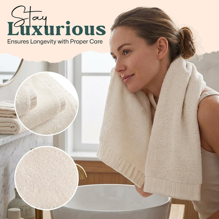 Perla Hand Towel 20x30 inch Ecru