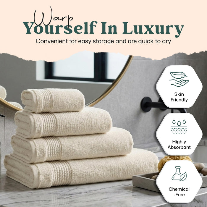 Eva Hand Towel 20x30 inch Ecru