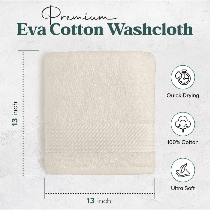 Eva Washcloth 13x13 inch Ecru