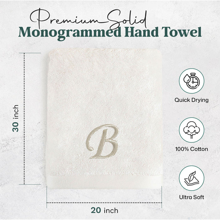 Solid Hand Towel 20x30 inch (B) Ecru