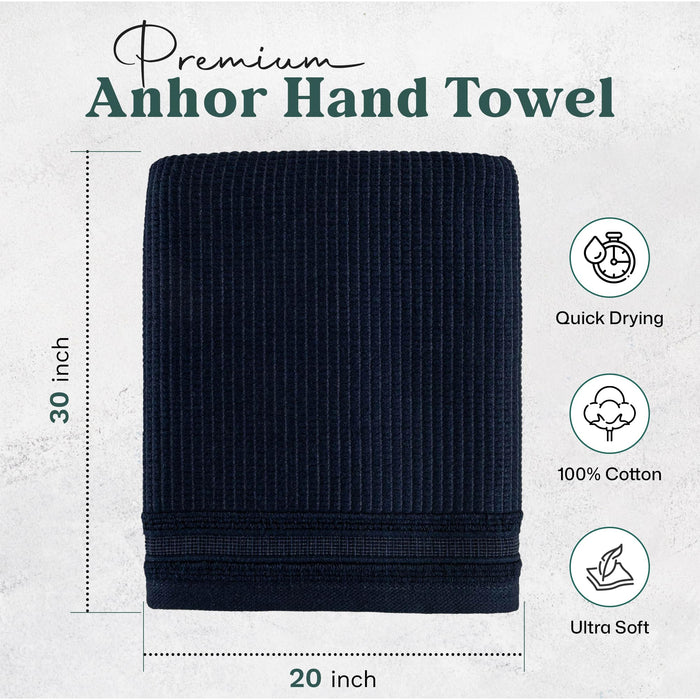 Anhor Hand Towel 20x30 inch Marine Blue