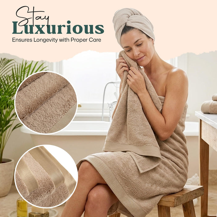 Solid Bath Sheet 40x70 inch Dark Beige