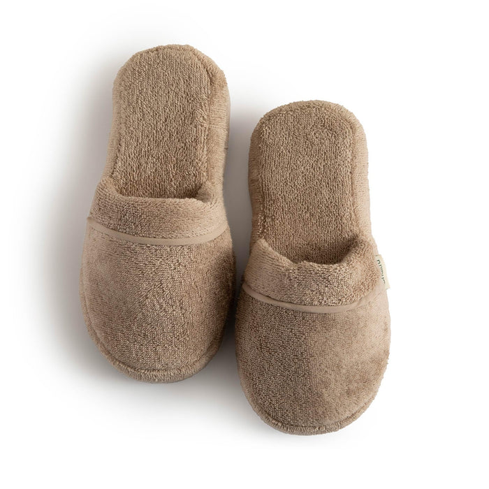 Solid Unisex Indoor House Slippers Dark Beige