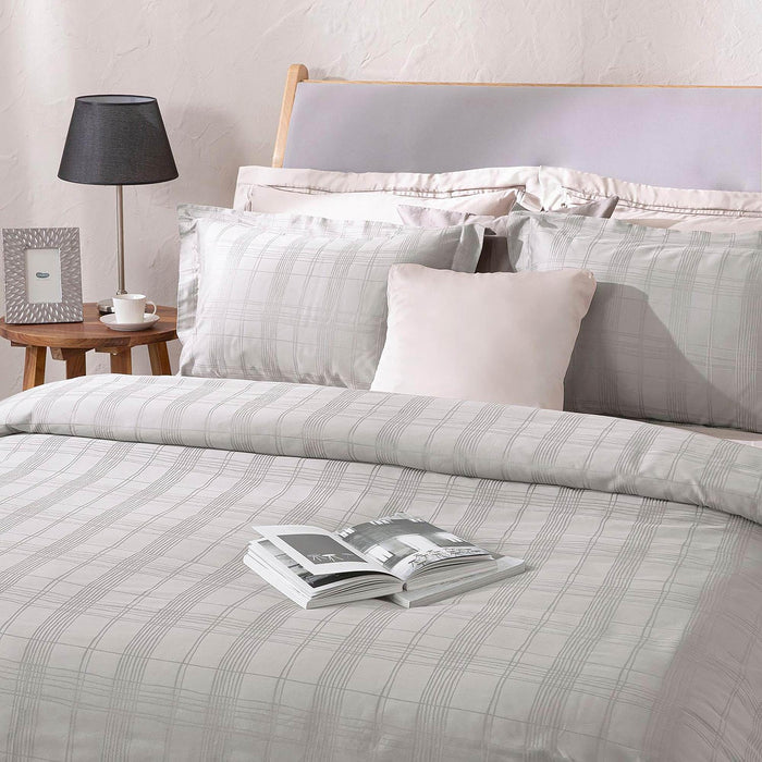 Saule Duvet Cover Set 90x92 inch Grey