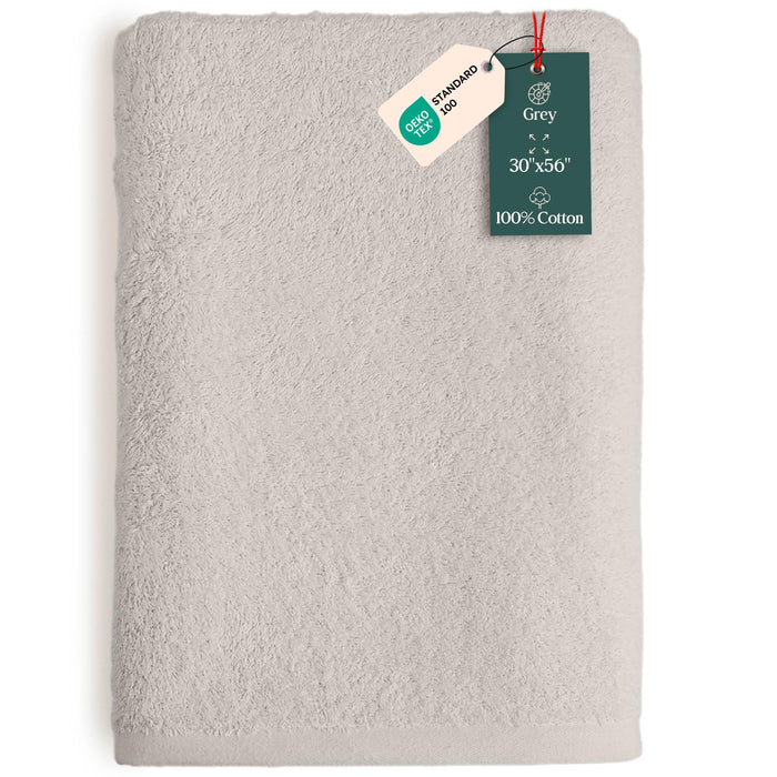 Solid Bath Towel 30x56 inch Grey