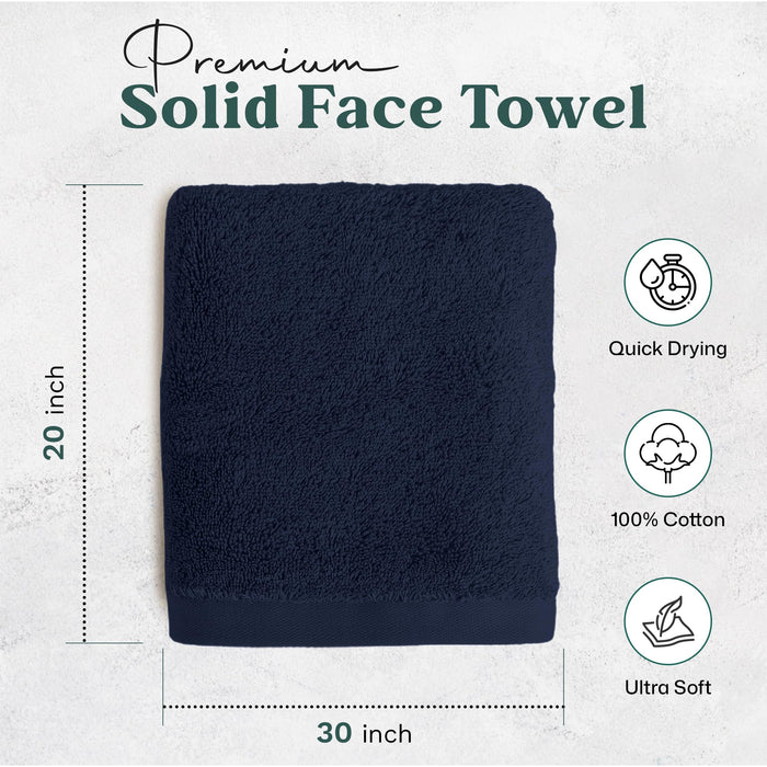 Solid Hand Towel 20x30 inch Marine Blue