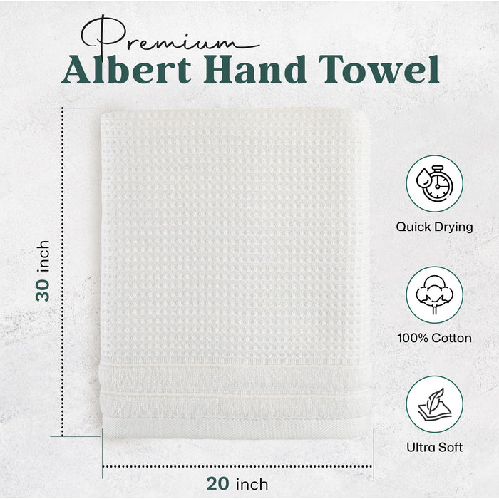 Albert Hand Towel 20x30 inch White