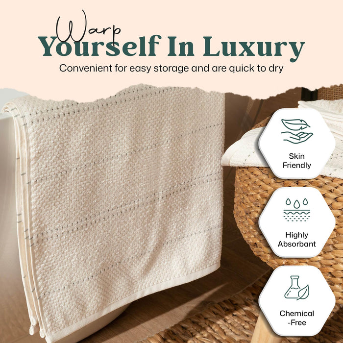 Etoile Bath Sheet 40x70 inch Ecru
