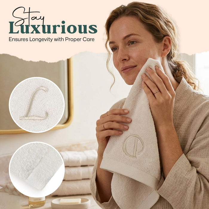 Solid Hand Towel 20x30 inch (D) Ecru