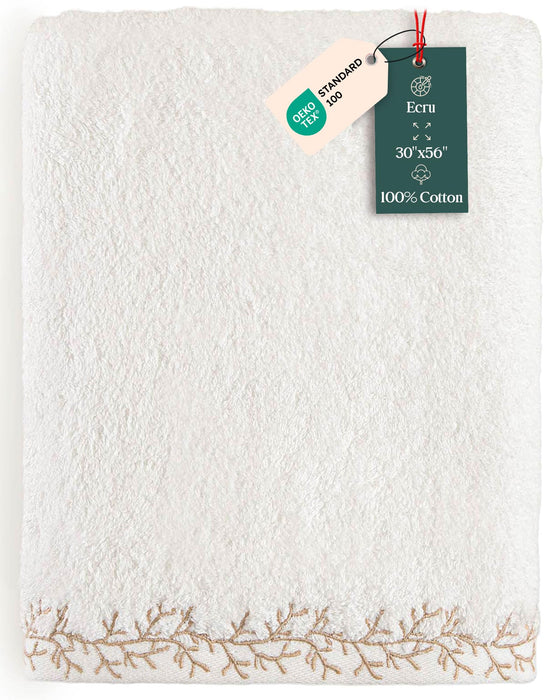 Coralle Bath Towel 30x56 inch Ecru