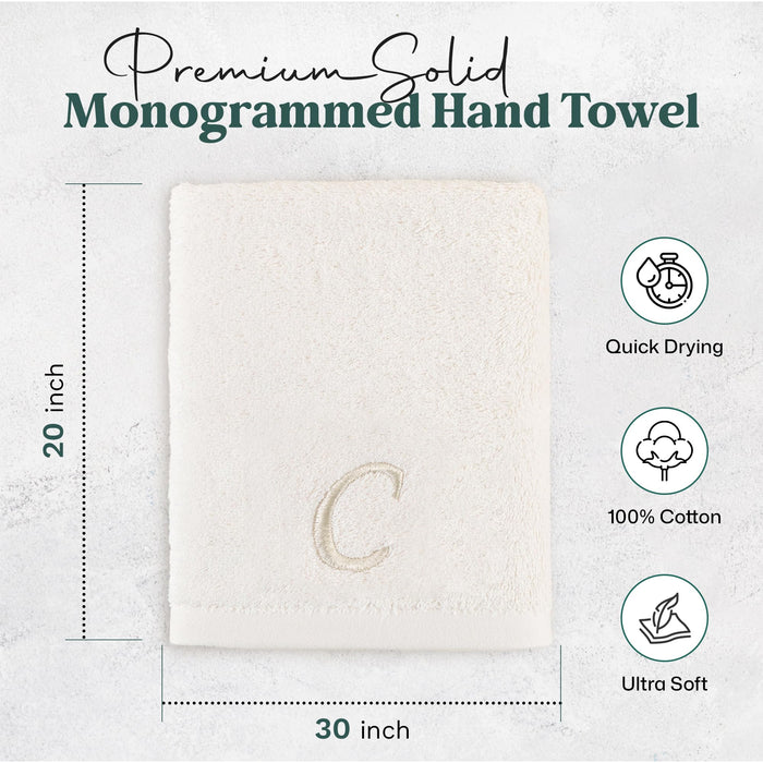Solid Hand Towel 20x30 inch (C) Ecru