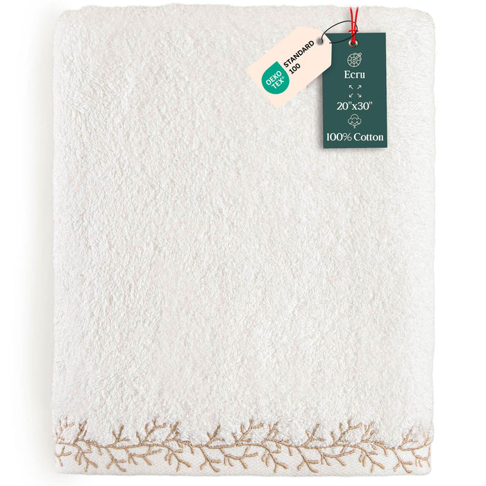 Coralle Hand Towel 20x30 inch Ecru