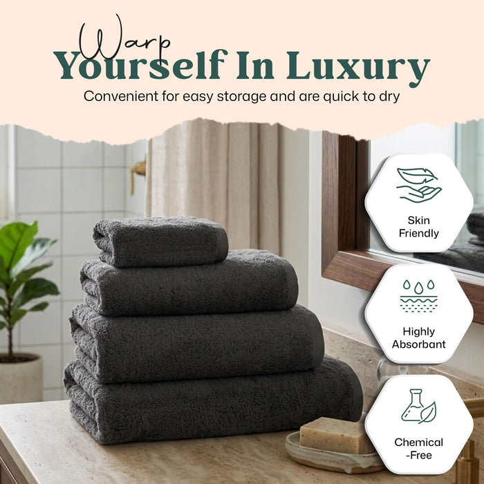 Solid Hand Towel 20x30 inch Anthracite