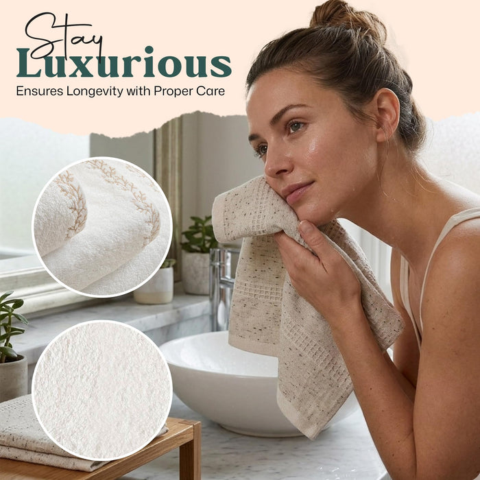 Serena Hand Towel 20x30 inch Natural