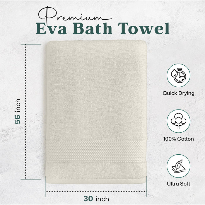 Eva Bath Towel 30x56 inch Ecru