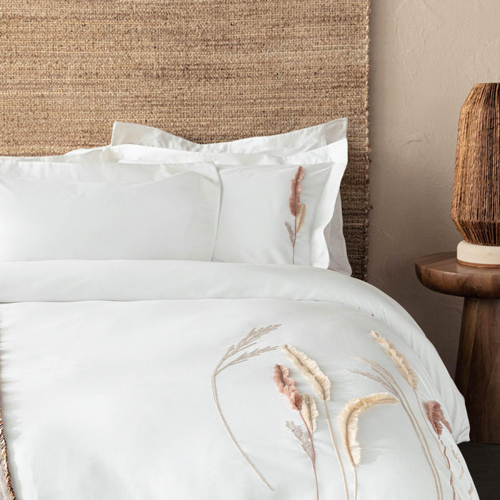 Silvi Cal King Duvet Cover 106x92 inch Ecru