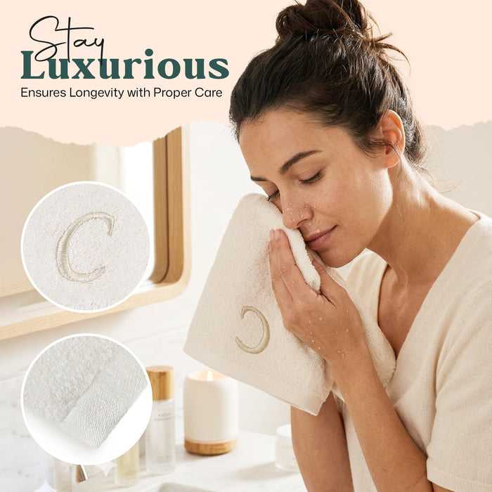 Solid Hand Towel 20x30 inch (C) Ecru